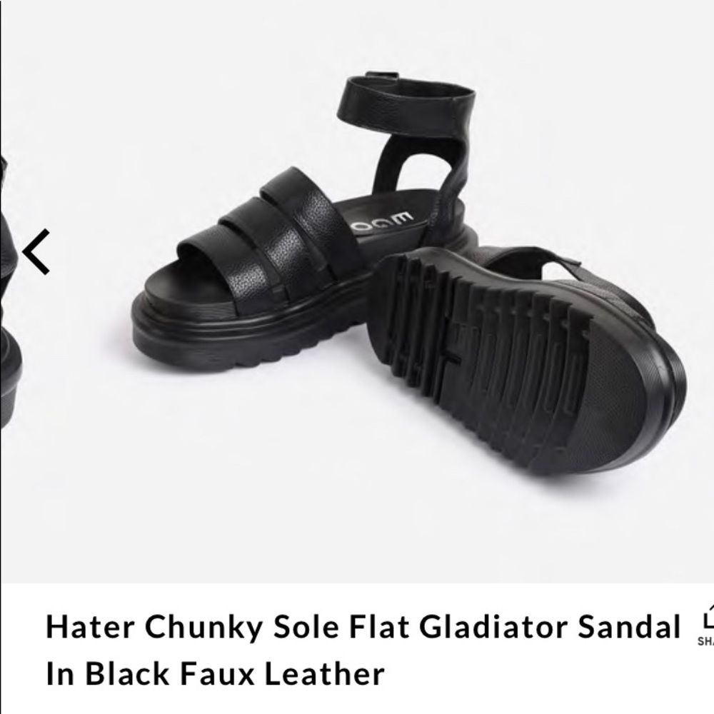 Ego black platform sandals